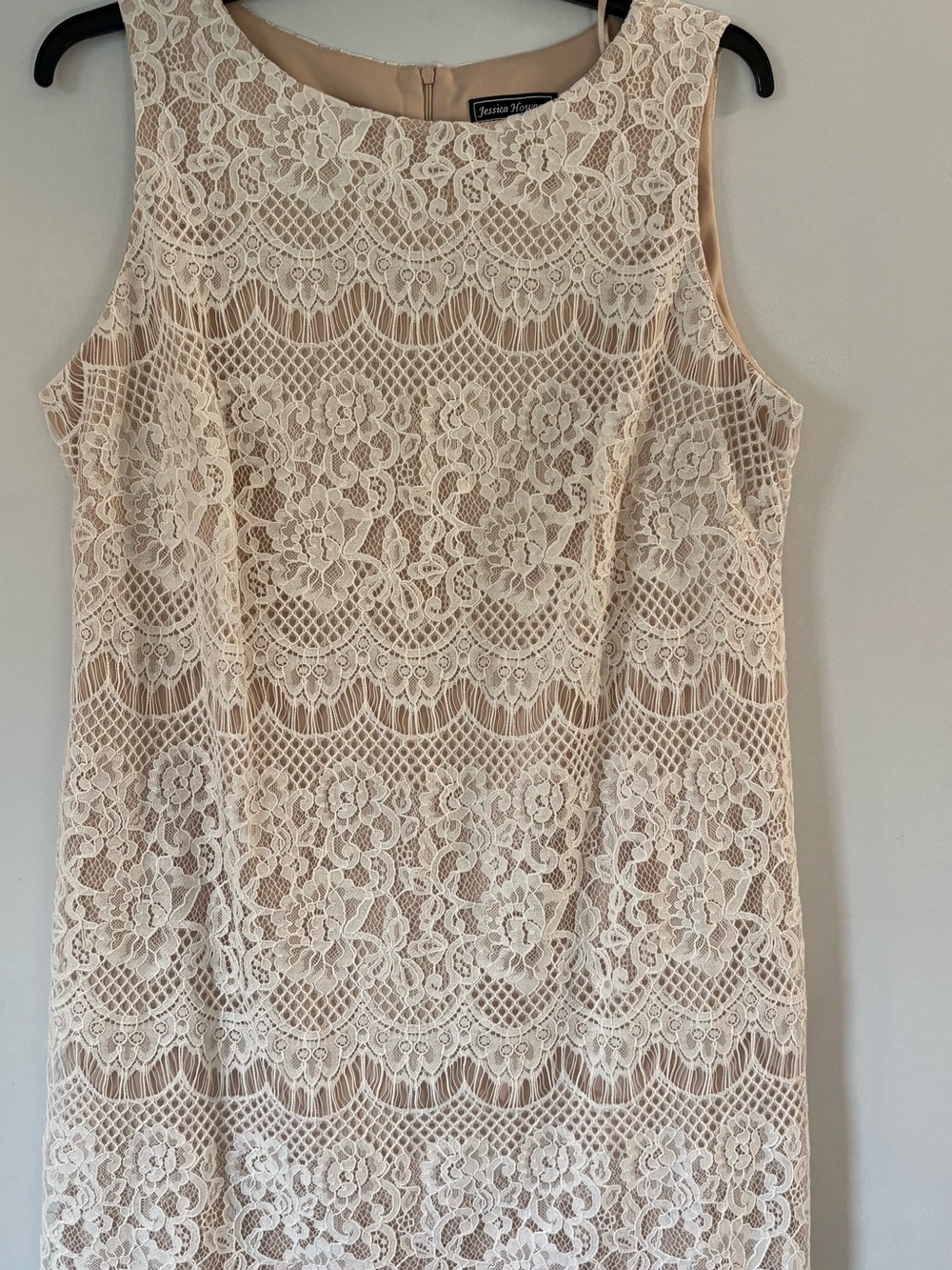 Jessica Howard Cream Lace Sleeveless Tunic